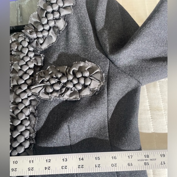 J Crew Womens Wool Blazer Sz 8 Embellished Cropped Modern Office CEO Lady Jacket - Picture 9 of 16